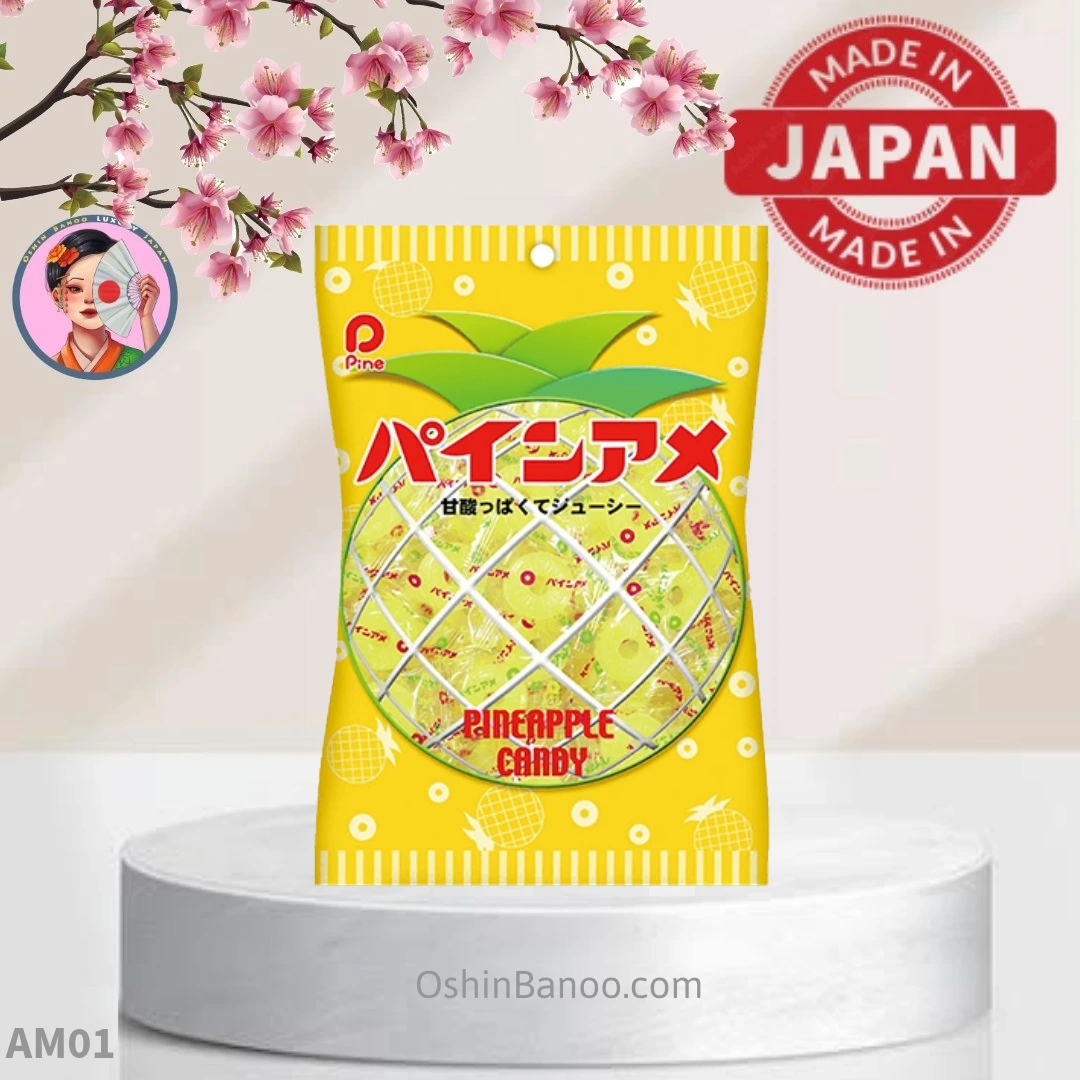 آبنبات آناناسی کلاسیک پاین آمه ۱۱۰ گرم، طعمی با ۷۵ سال میراث ژاپنی | PINE AME 110G | ساخت ژاپن | اوشین بانو