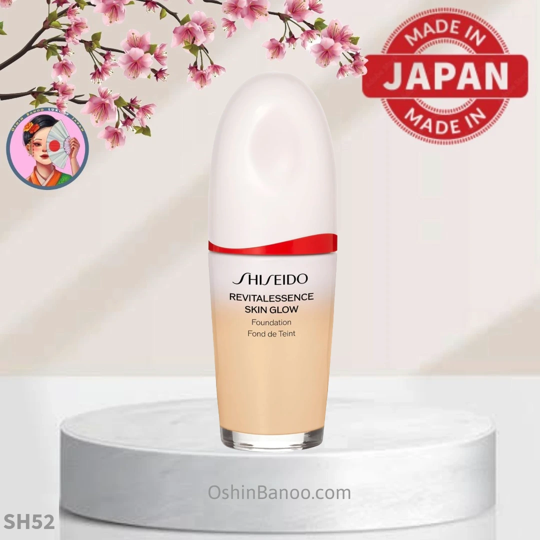 کرم پودر سرمی و درخشان شیسیدو رویتال‌اسنس اسکین گلو ۳۰ میلی‌لیتر | SHISEIDO REVITALESSENCE SKIN GLOW FOUNDATION 30ML | اصل ژاپن | اوشین بانو